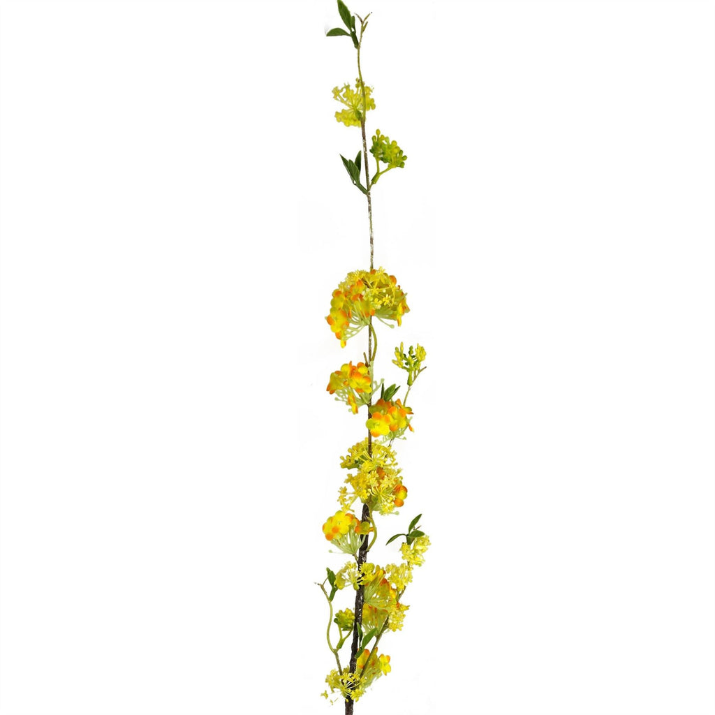100cm Artificial Yellow Blossom Spray Stem