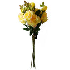 80cm Artificial Yellow Rose Stem 3 flowers