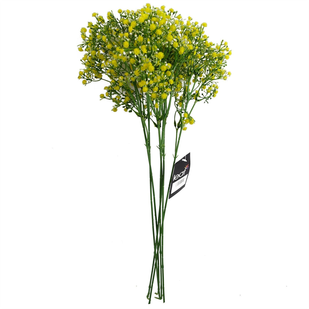 55cm Artificial Gypsophila Yellow Stem