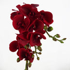 50cm Phalaenopsis Orchid Artificial Dark Red Gold Pot