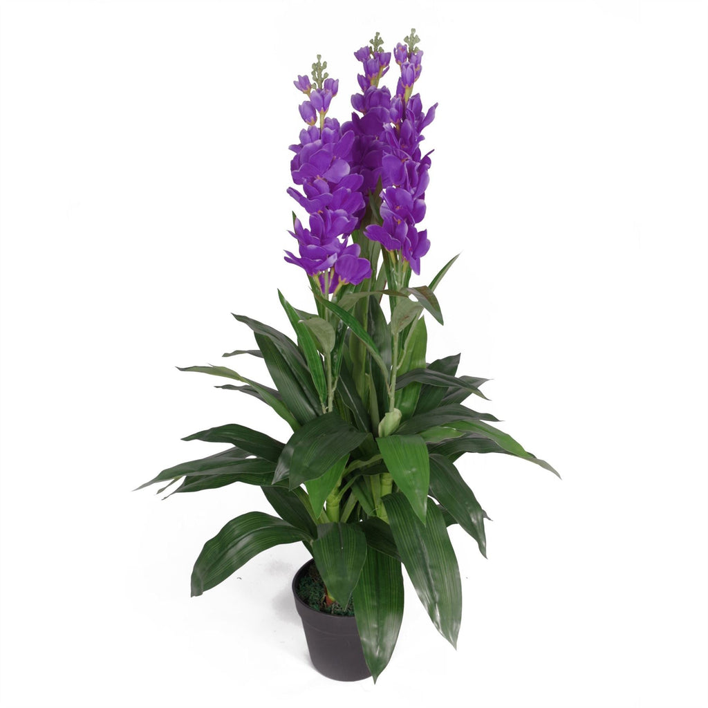 Artificial 100cm Cymbidium Orchid Plant Extra Large White Flowers
