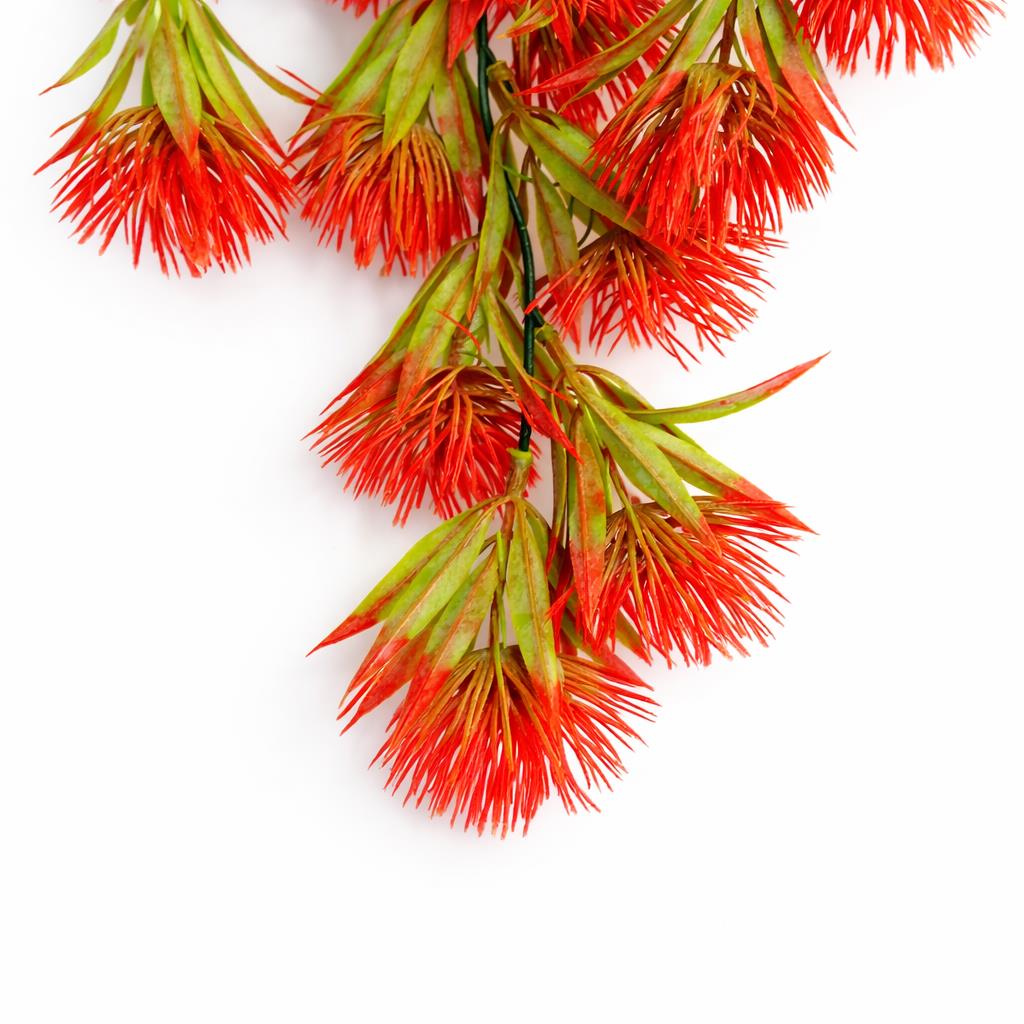 75cm Artificial Red Thistle Trailing Hanging Plant Faux Floral