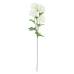 70cm White Artificial Carnation Stem 4 Flowers