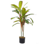 100cm Artificial Potted Dracaena Tropical Plant Copper Metal Plater