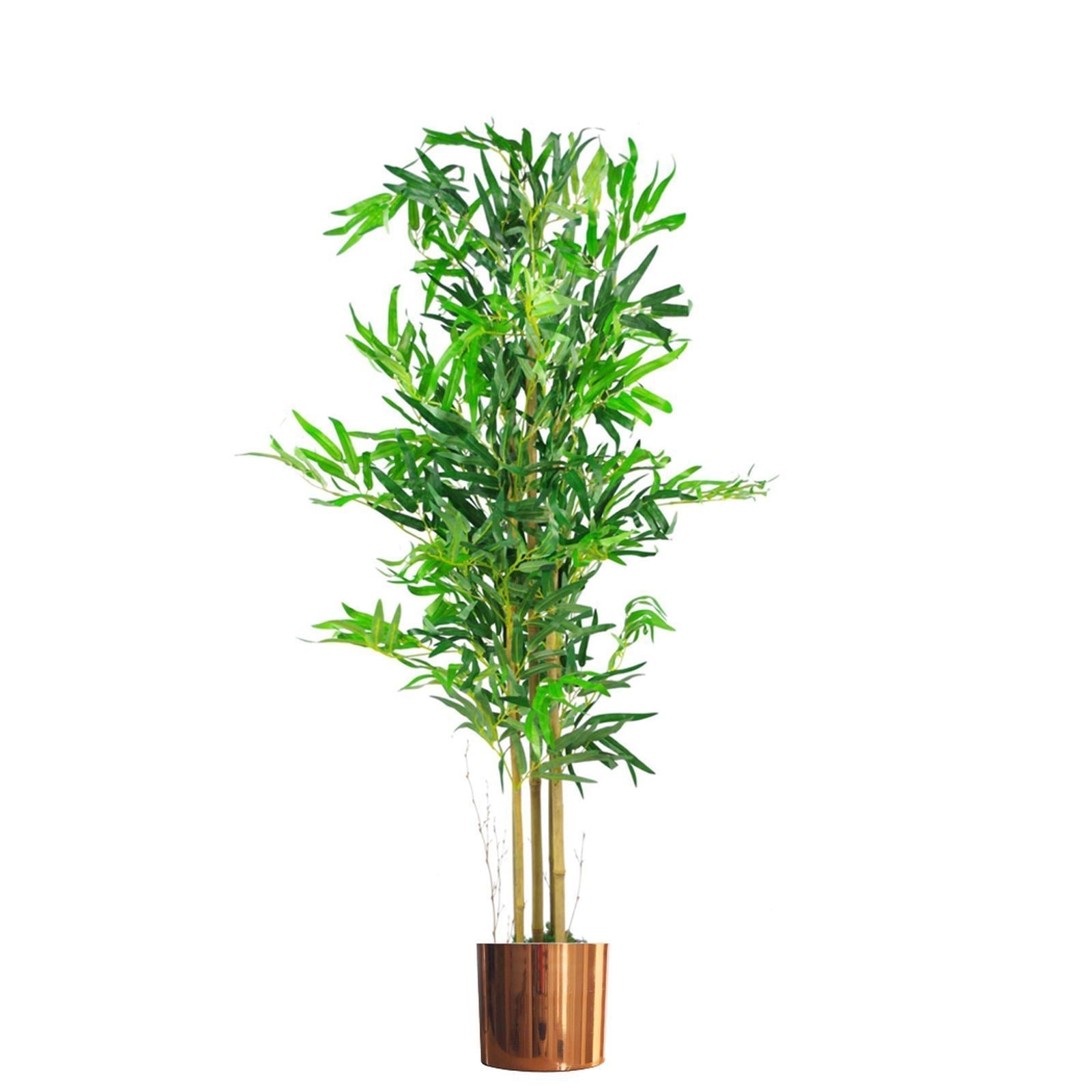 120cm Natural Look Artificial Bamboo Plants Trees with Copper Planter
