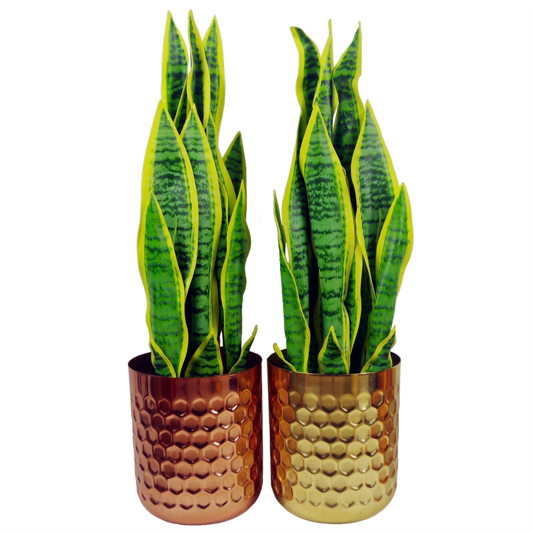 18cm Honeycomb Planter Gold x 15.5cm