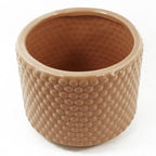 Dusty Pink Peach Raised Dots Ceramic Plant Pot 15 x 15 x 12.5cm