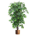 120cm Artificial Ficus Tree Large Bushy Shape Copper Planter