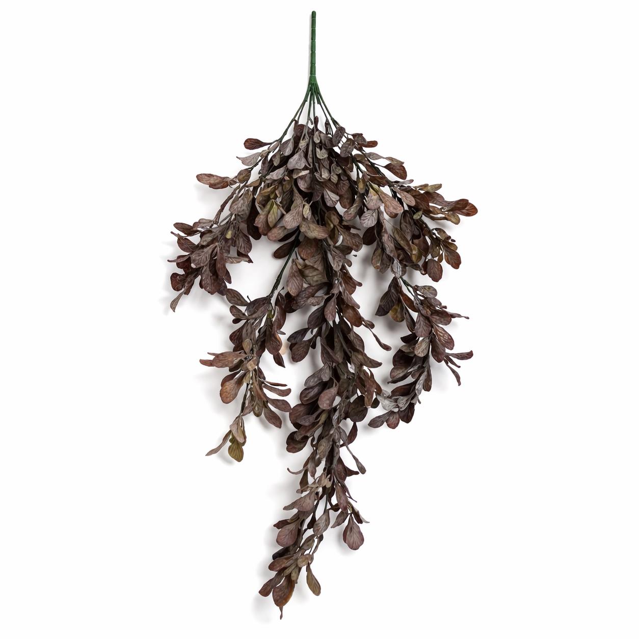 70cm Artificial Trailing Leaf Spray Stem Dusty Purple