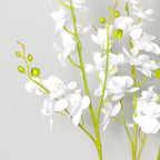 60cm Artificial Luxury Orchid Triple Stem White Realistic Plant