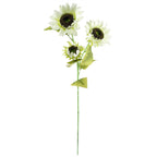 88cm White Artificial Sunflower 3 heads