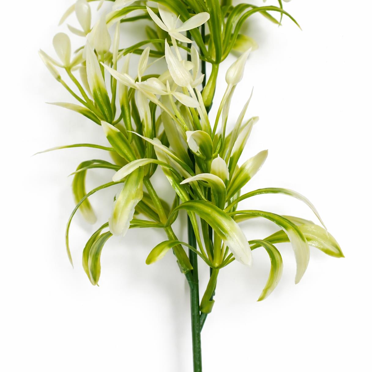 48cm Artificial White Blossom Spray Stem