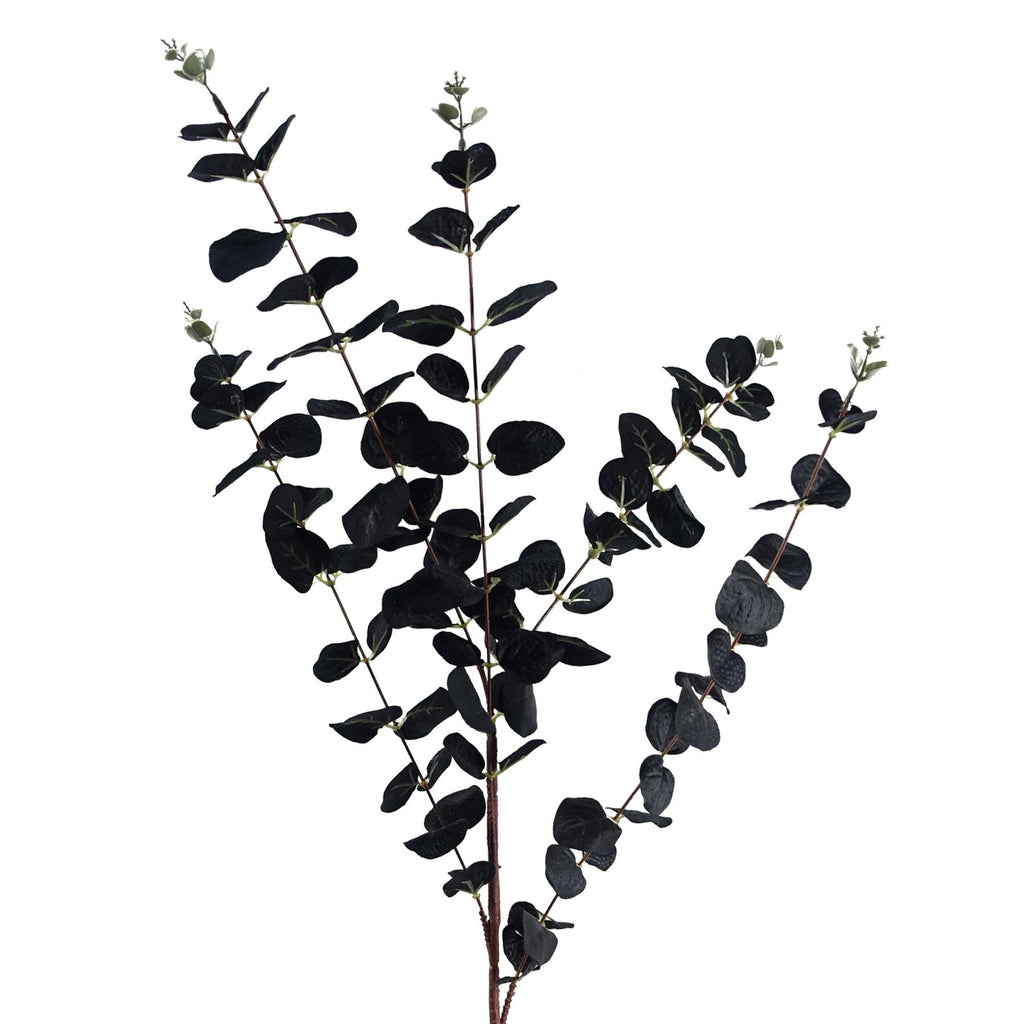 80cm Artificial Black Eucalyptus Foliage Stem