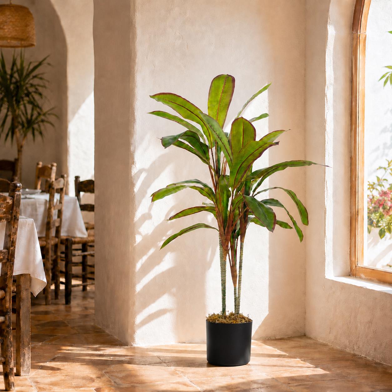 Artificial 100cm Potted Dracaena Tropical Plant
