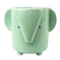 13cm Ceramic Blue Elephant Planter