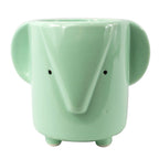 13cm Ceramic Blue Elephant Planter