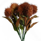 70cm Globe Thistle Yellow Ball Artificial Flower Stem