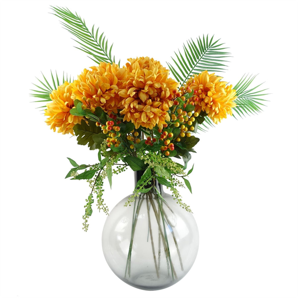 75cm Artificial Extra Large Reflex Chrysanthemum Gold