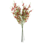 100cm Artificial Foliage with Small Flowers Red
