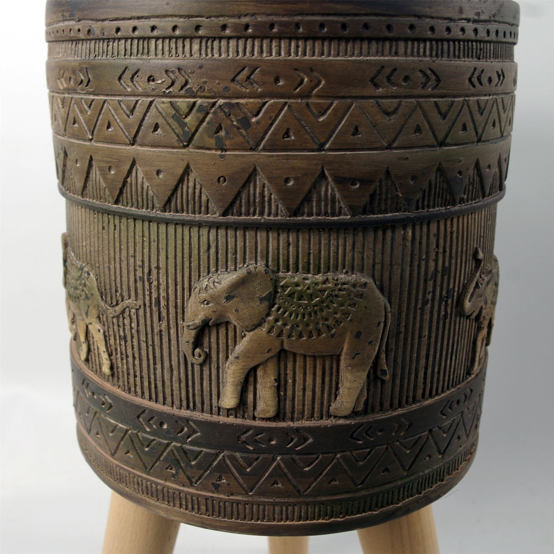 40cm x 21.5cm Zandi Elephant Composite Large Planter