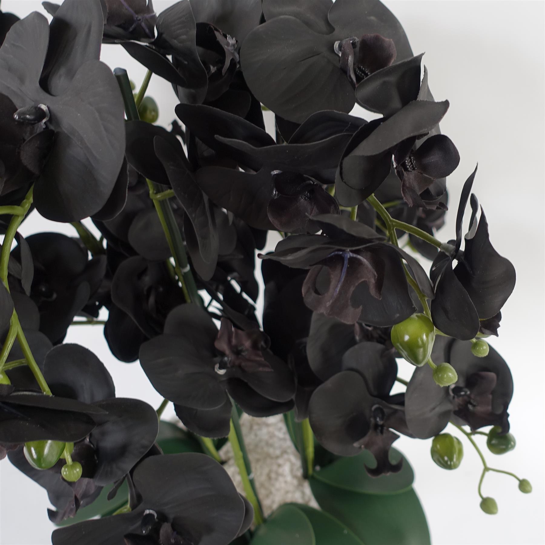 60cm Orchid Artificial Black Gold Ceramic Planter