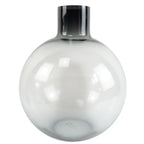 100cm Artificial Yellow Lily Black Eucalyptus Glass Ball Vase