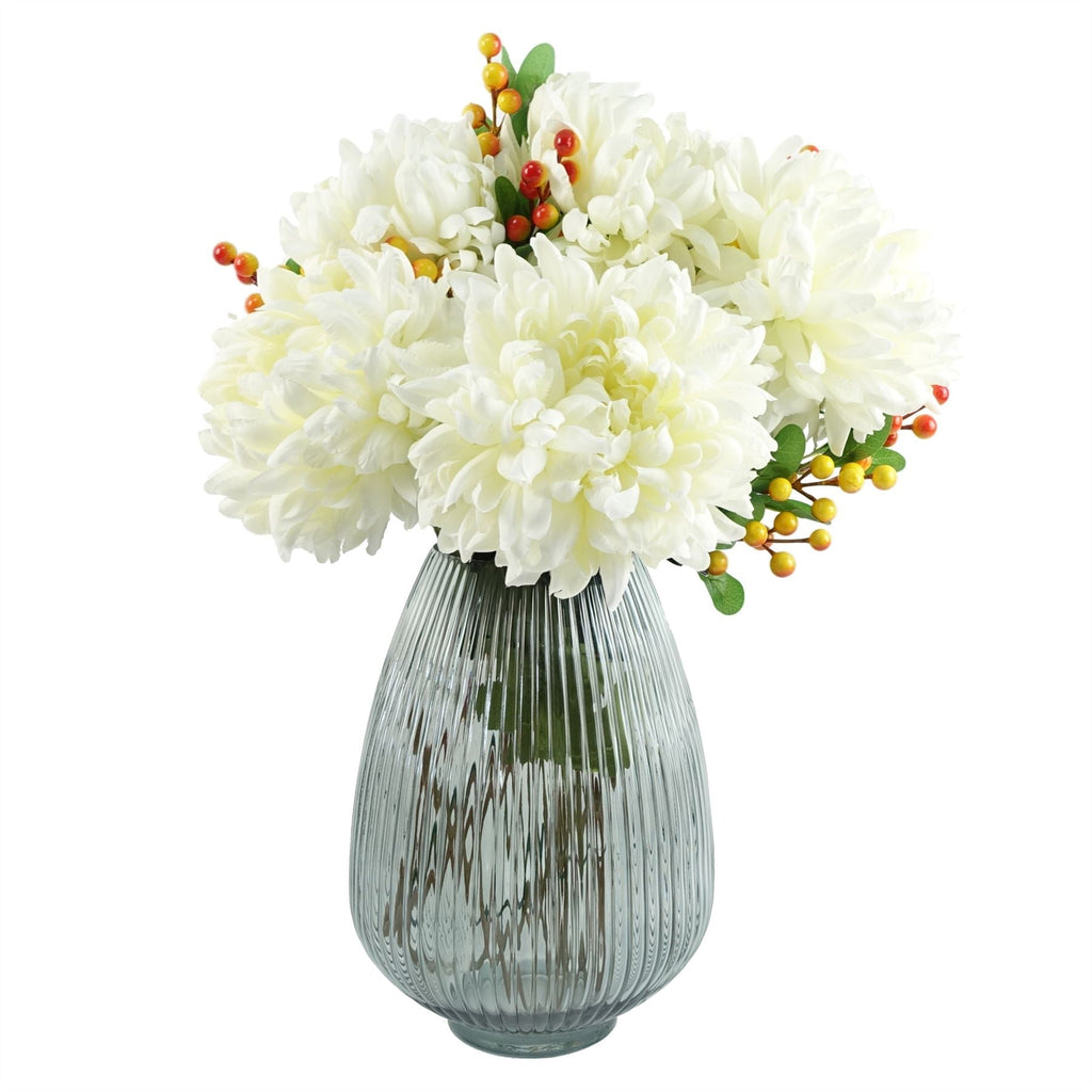 75cm Artificial Extra Large Reflex Chrysanthemum White