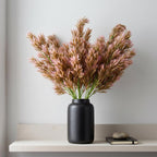 75cm Artificial Pink Heather Fern Bush Stem