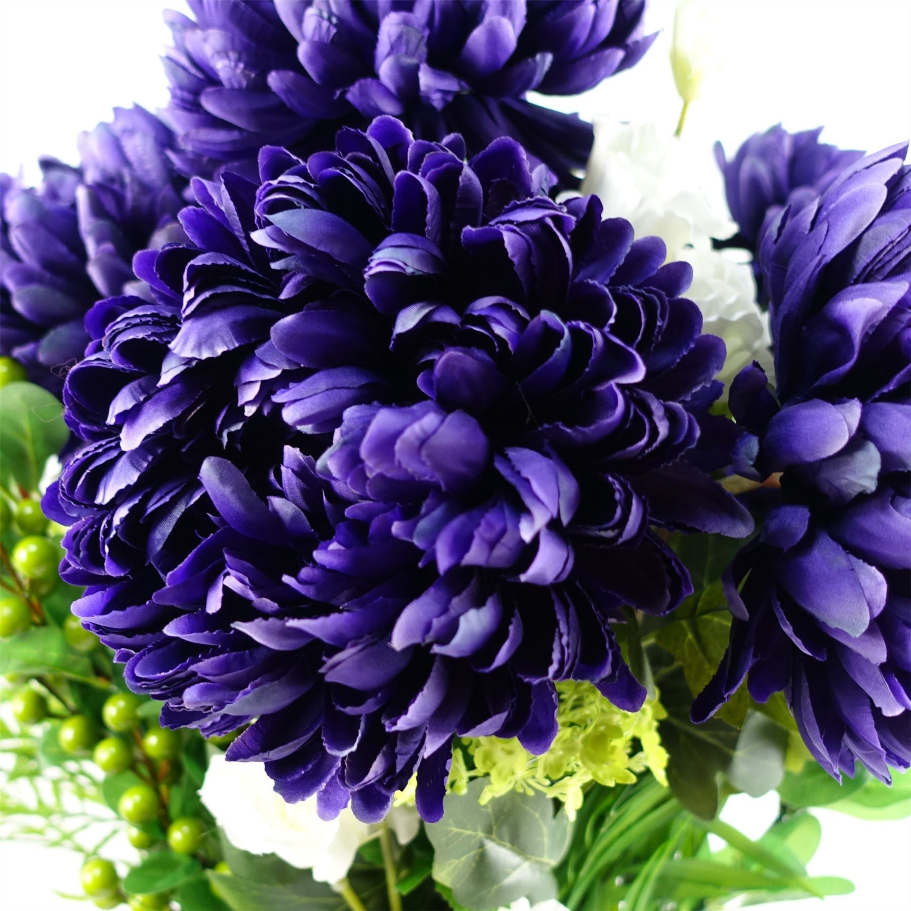 75cm Artificial Extra Large Reflex Chrysanthemum Purple