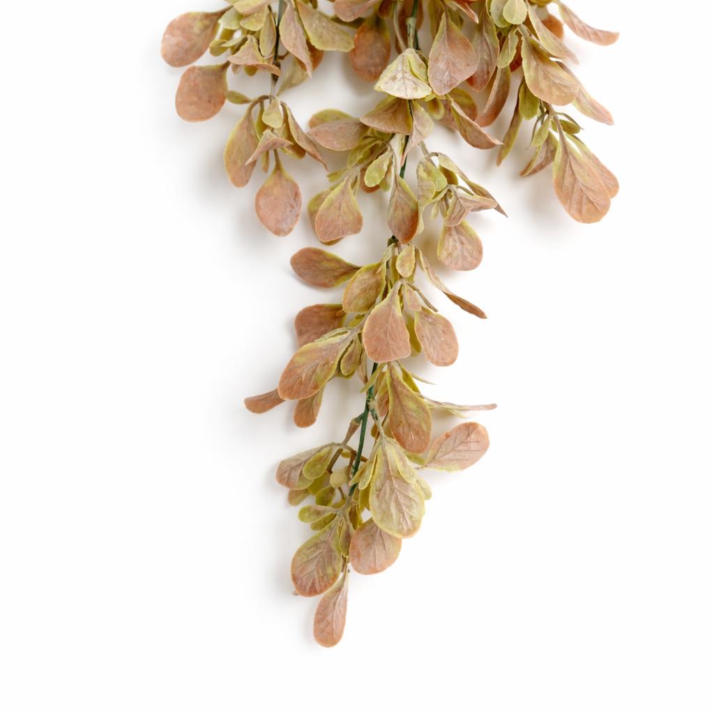 70cm Artificial Trailing Leaf Spray Stem Dusty Pink and Cream