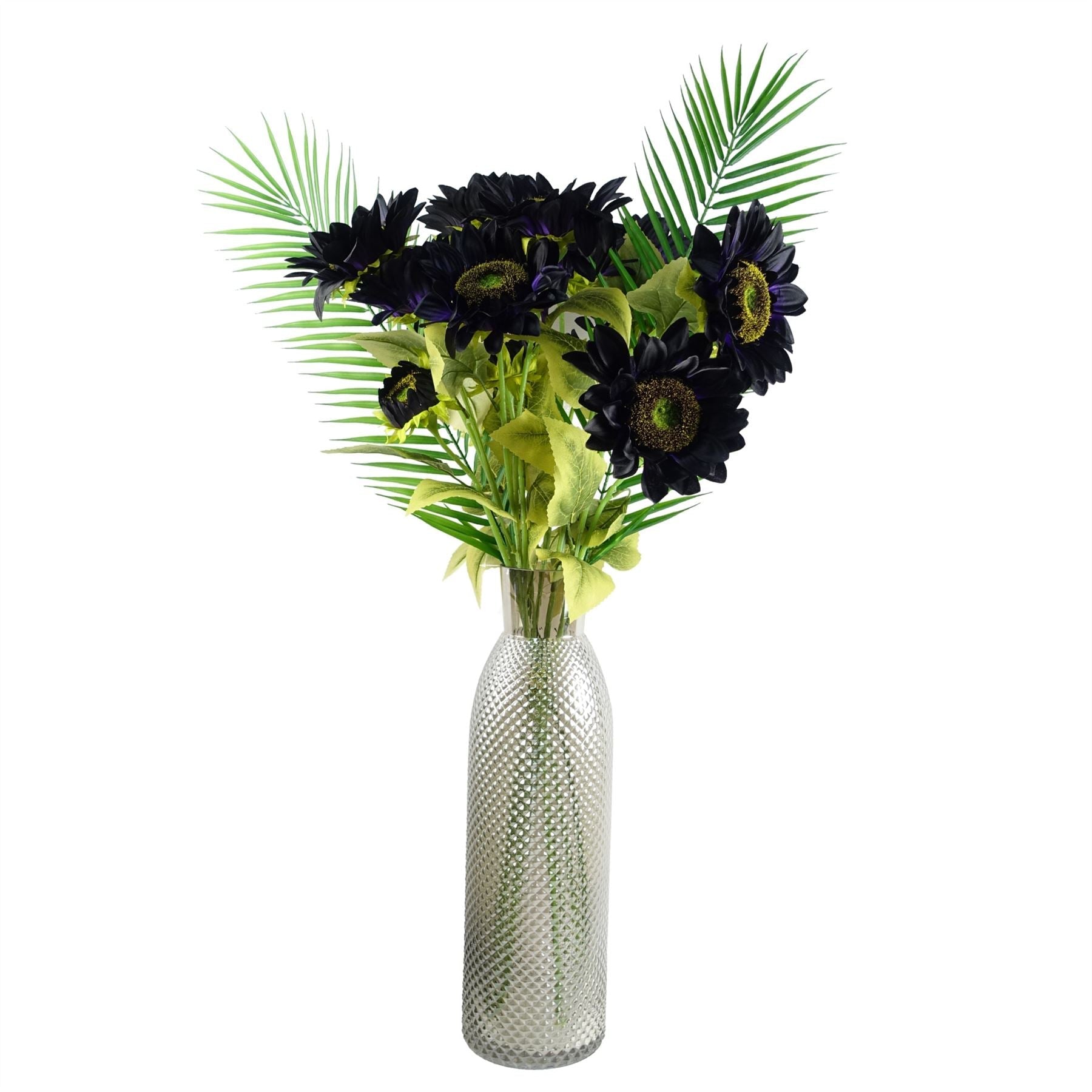 88cm Purple Artificial Sunflower 3 heads