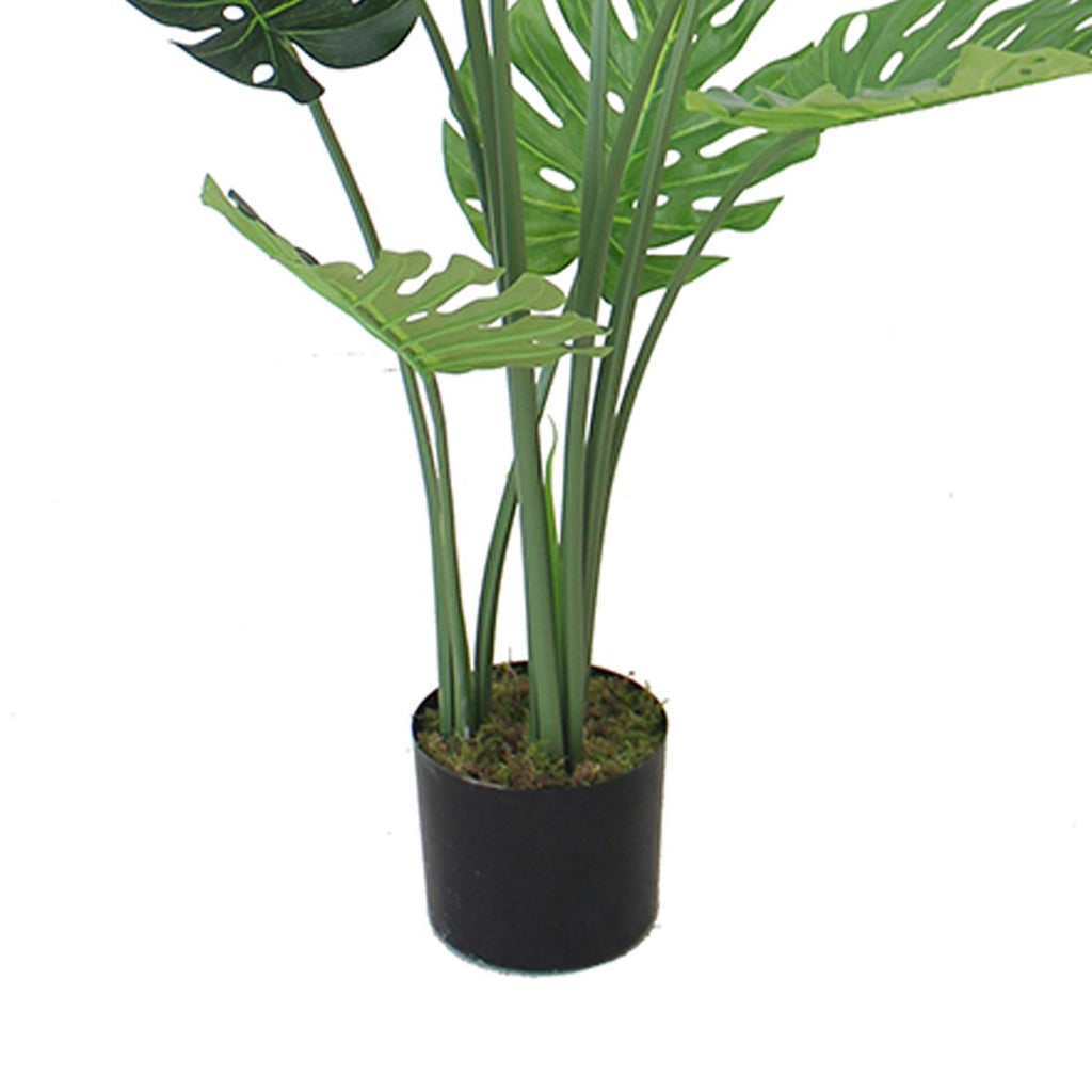Luxury Monstera Plant Black Pot 120cm Artificial