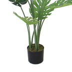 Luxury Monstera Plant Black Pot 120cm Artificial