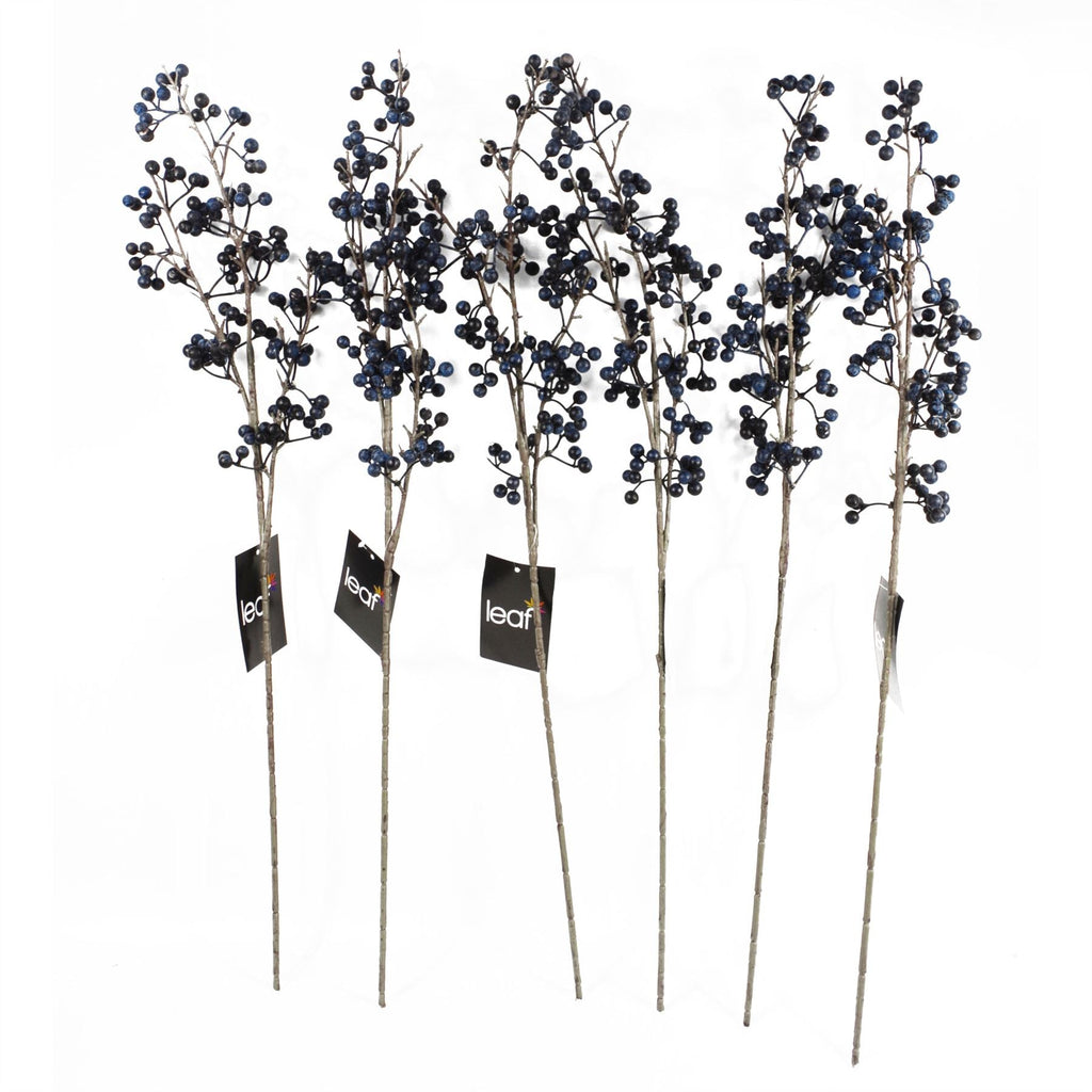 Artificial 70cm Blue Christmas Berry Spray