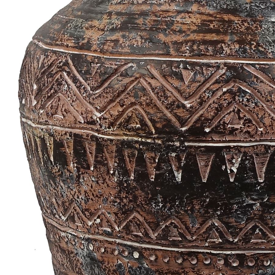 40cm x 32cm Aztec Large Composite Textured Vase Composite Plant Pot