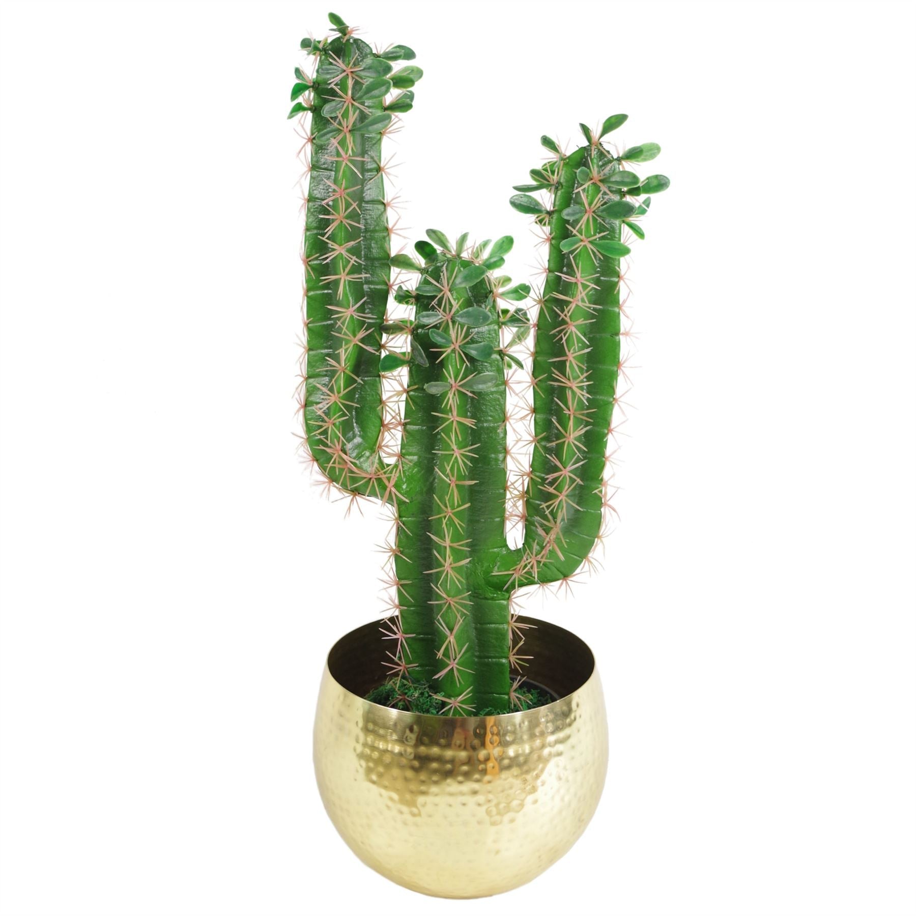 Leaf Large Planter 22 x 18cm Hammered Brass Gold Colour Straight Edge