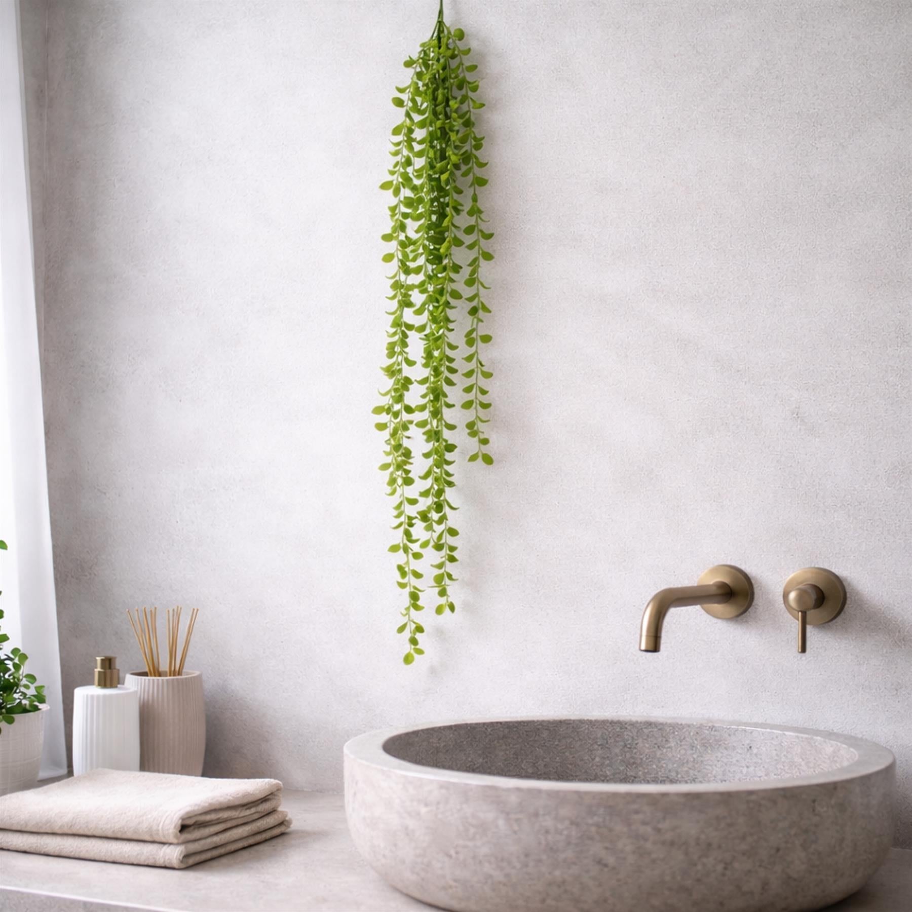 90cm Artificial Trailing Green Leaf Hanging Plant Faux Foliage Garland