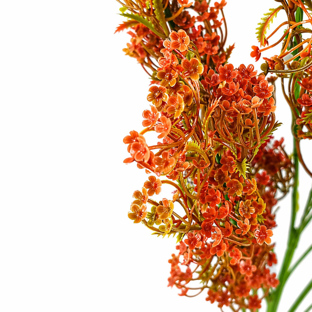 75cm Artificial Coral Berry Spray Bush Stem