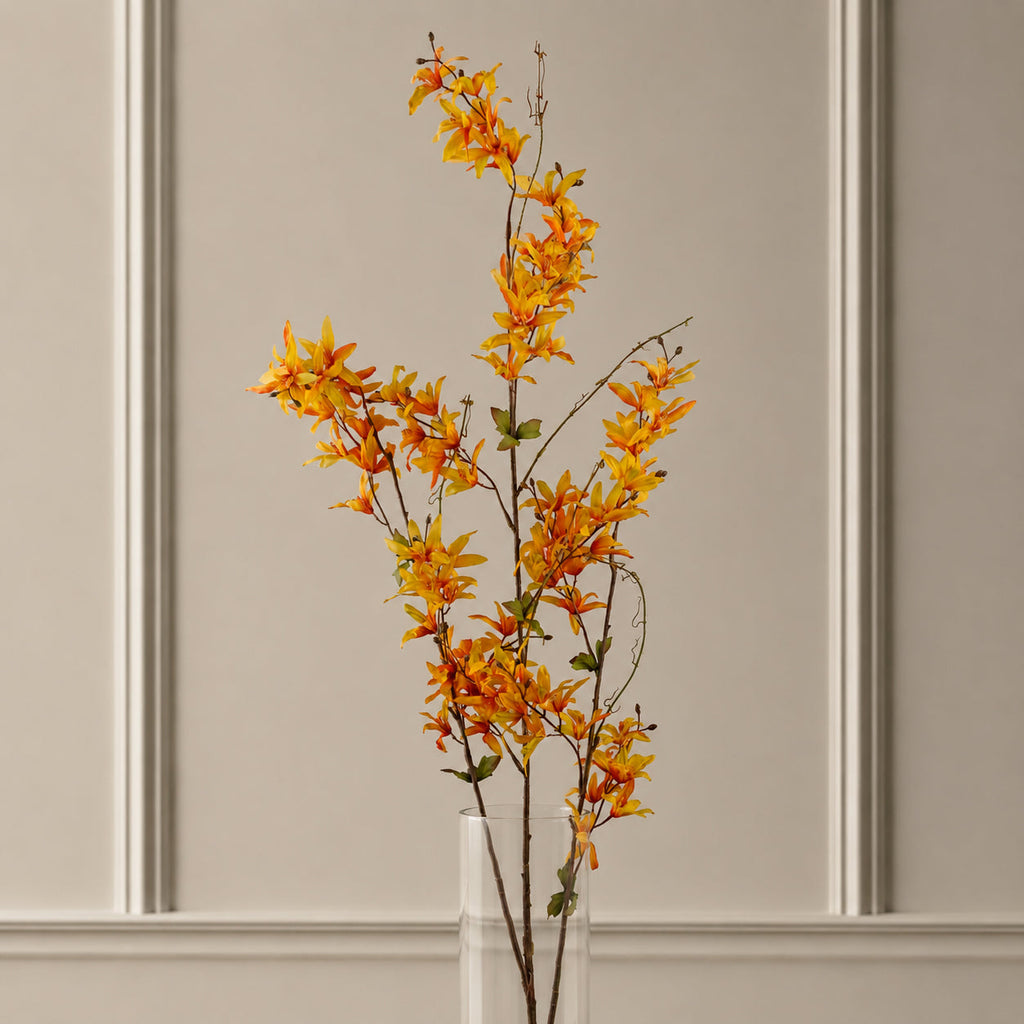 130cm Yellow Blossom Floral Spray Artificial
