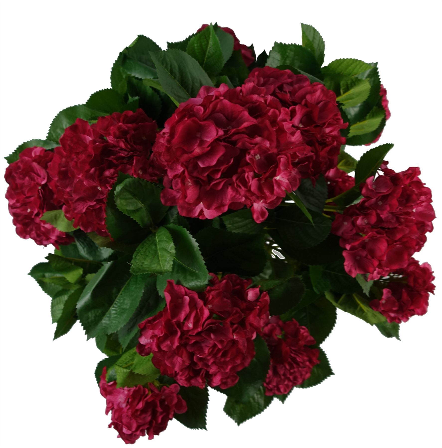 Artificial 75cm Pink Bush Hydrangea Plant Potted