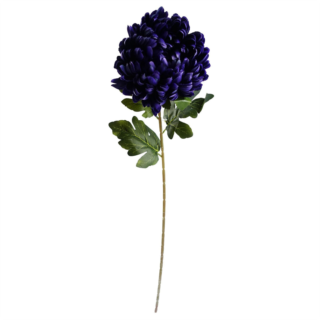 75cm Artificial Extra Large Reflex Chrysanthemum Purple