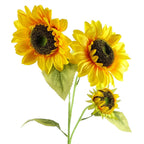 88cm Yellow Artificial Sunflower 3 heads