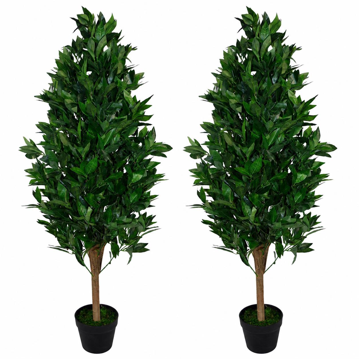 120cm Artificial Topiary Bay Tree Pyramid Cone Extra Large