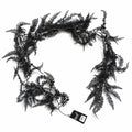 180cm Black Artificial Fern Garland Hanging Foliage Decoration