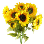 88cm Yellow Artificial Sunflower 3 heads