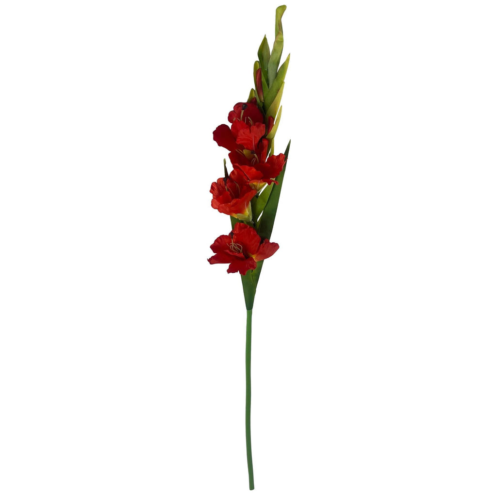 115cm Artificial Orange Gladioli Stem