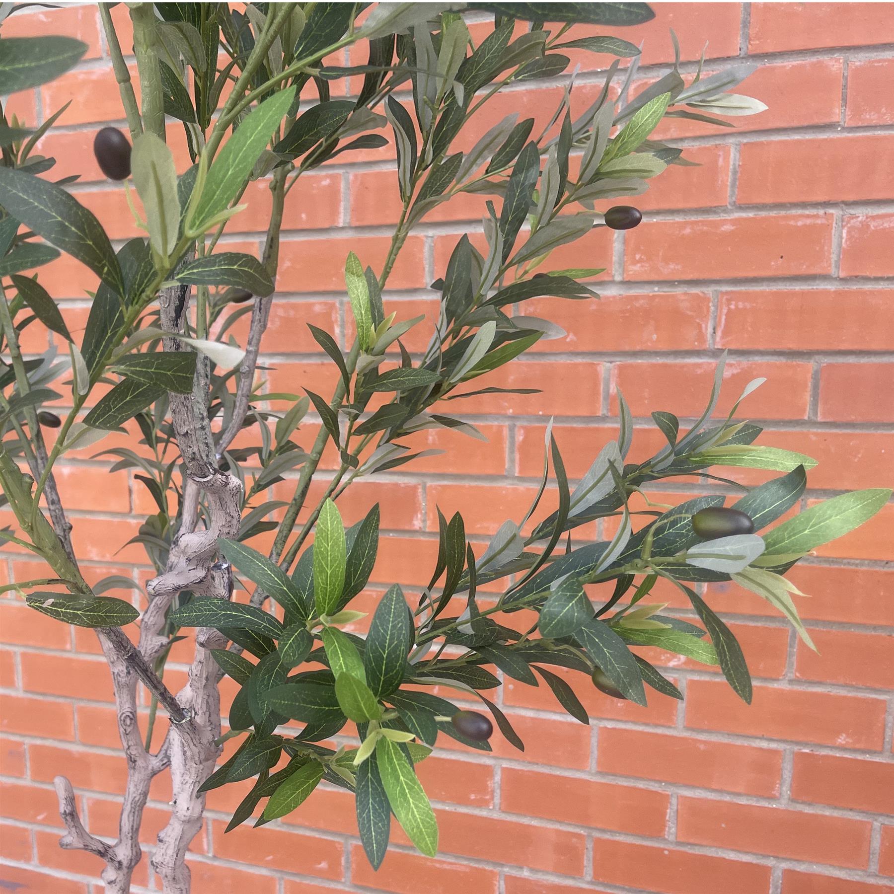 200cm XXL Artificial Olive Tree with Decorative Planter