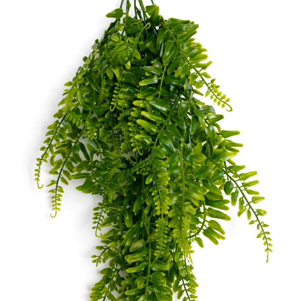 75cm Artificial Trailing Fern Bush Hanging Faux Greenery Plant
