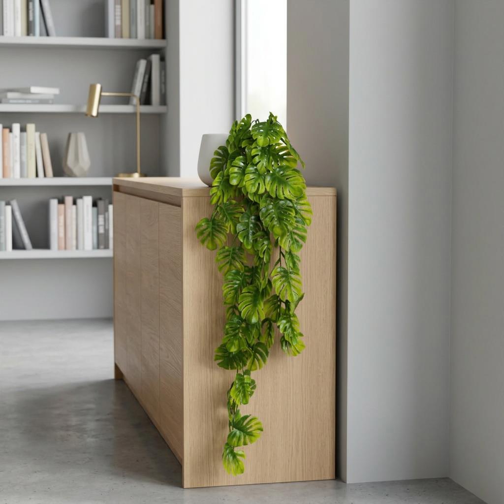 70cm Artificial Hanging Mini Monstera Leaf Plant