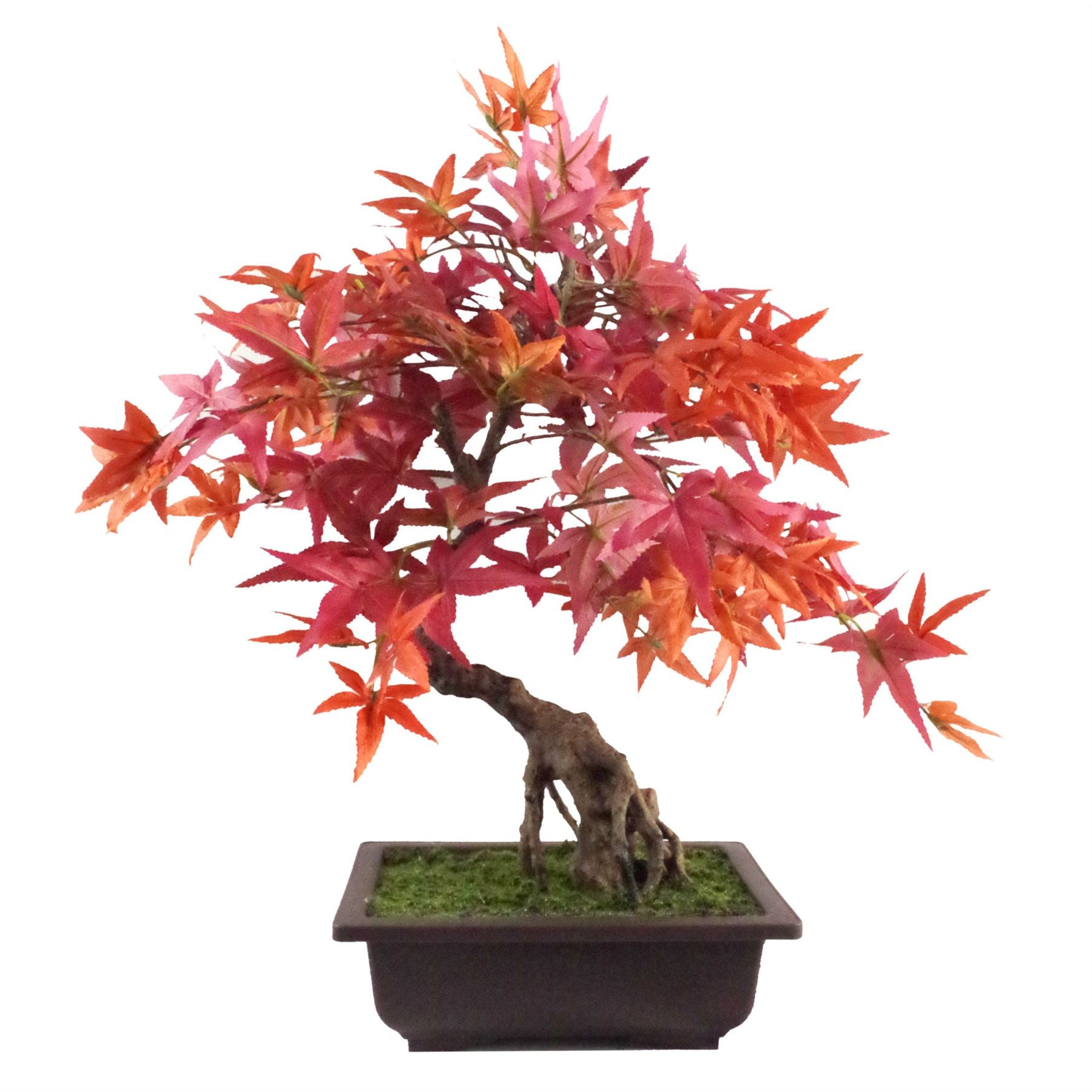 Artificial Red Maple Bonsai Tree 50cm